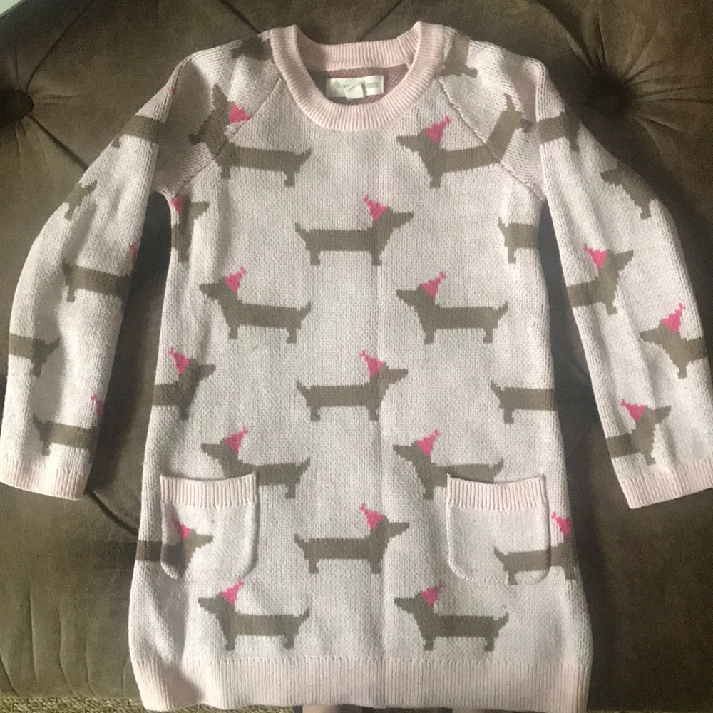 Tucker + Tate Girls Dachshund Sweater, Size 4